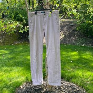 Taylrd Lilac/lavender cotton & spandex 34”x32” with paisley accented pants